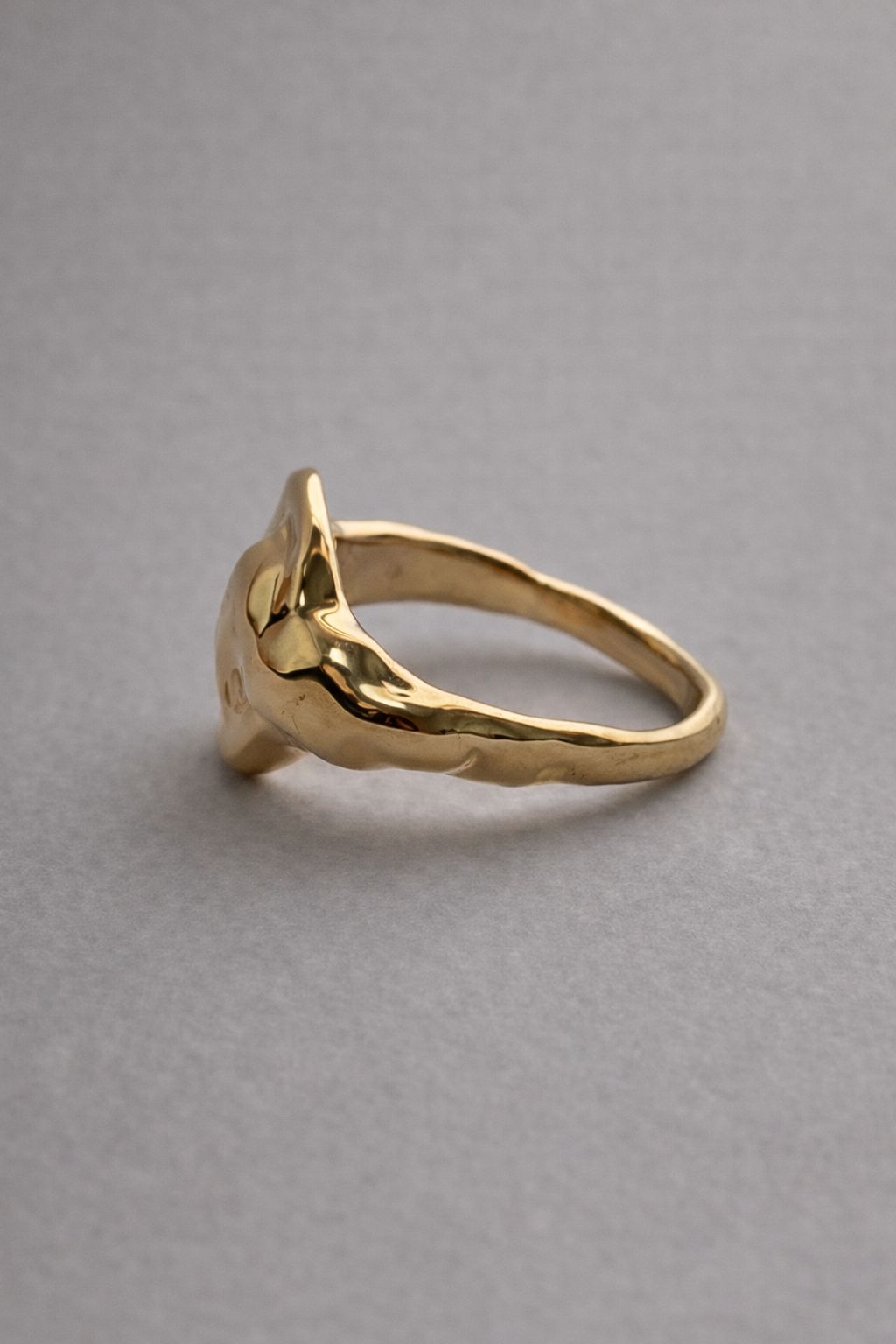 04.  Molten Gold Signet Ring